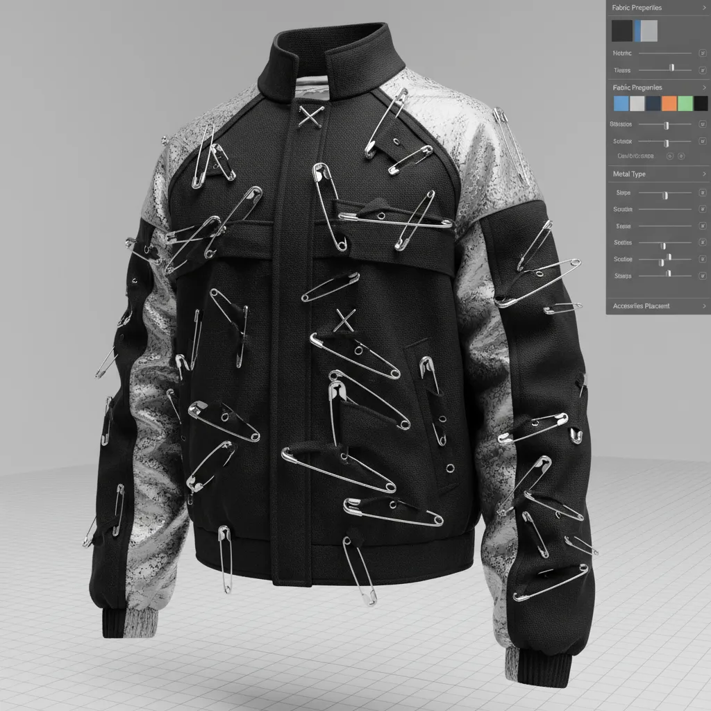 Use of 3D Safety Pin Models in Fashion Product Development