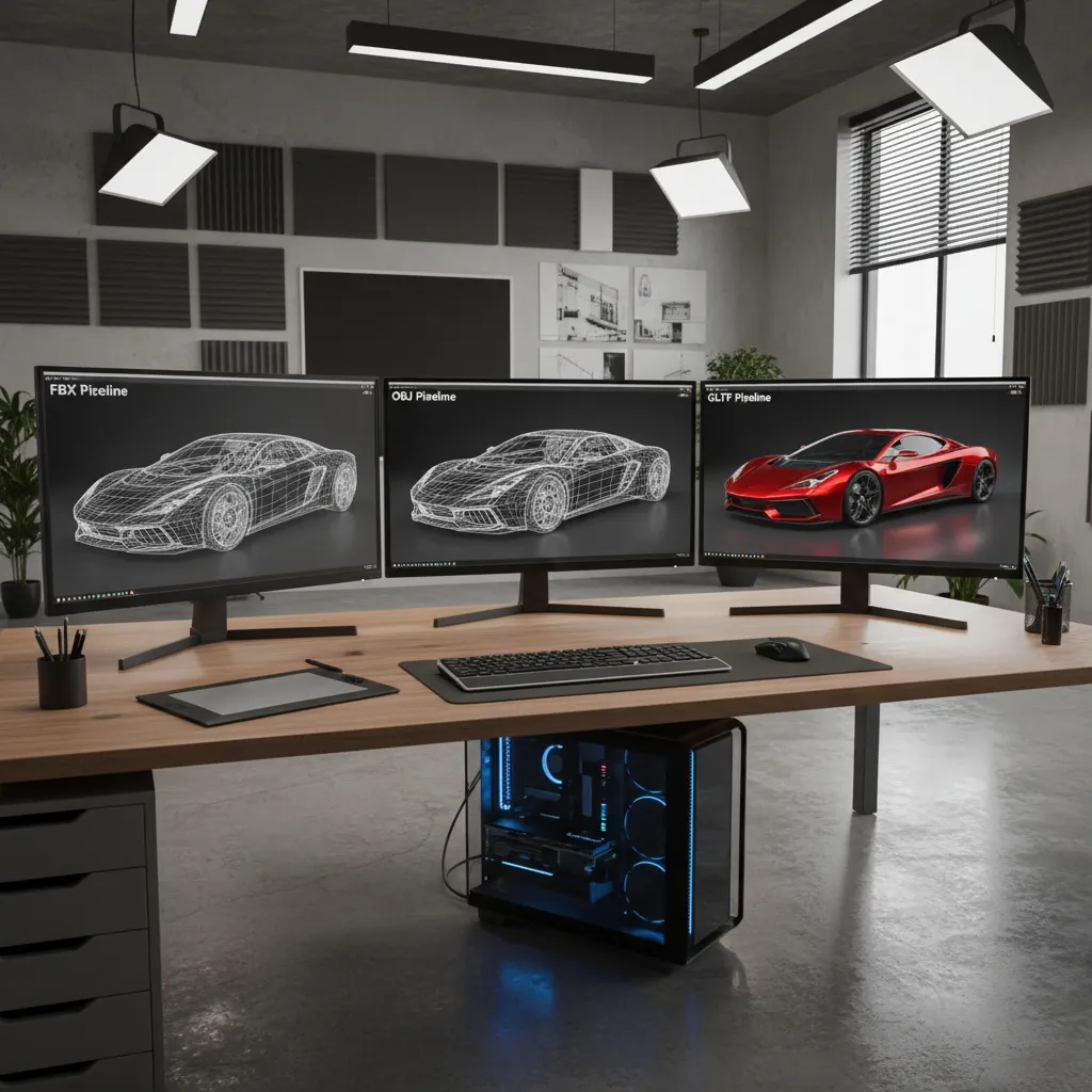 FBX vs OBJ vs GLTF for Car 3D Models Which Format Works Best