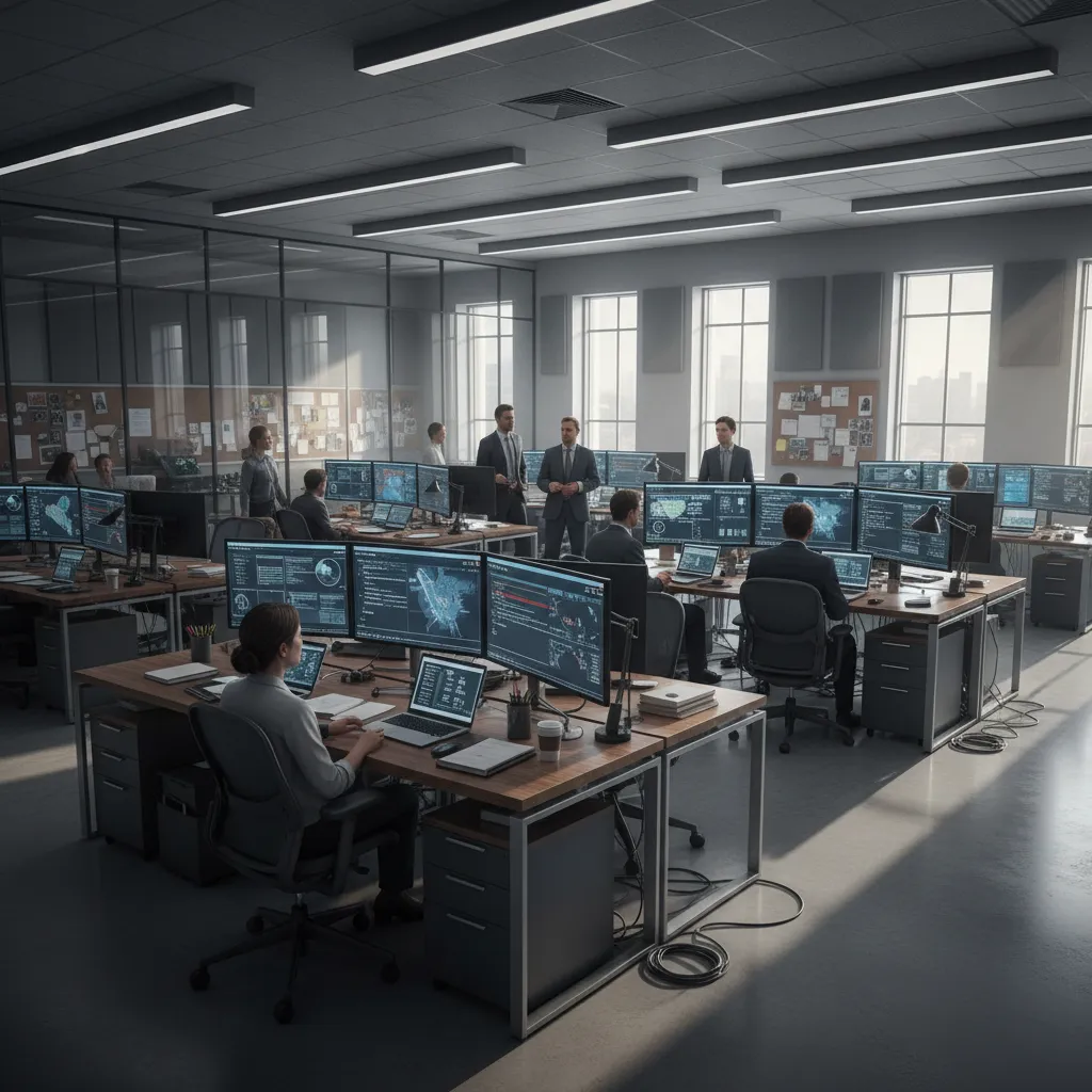 investigative team coordinating resources during a major federal investigation