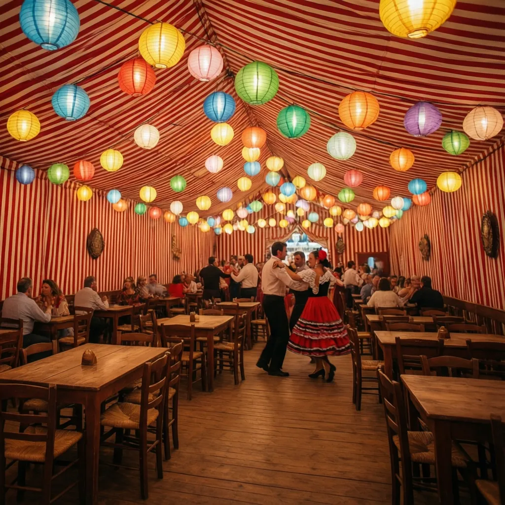 Decoración interior de casetas de Feria de Abril