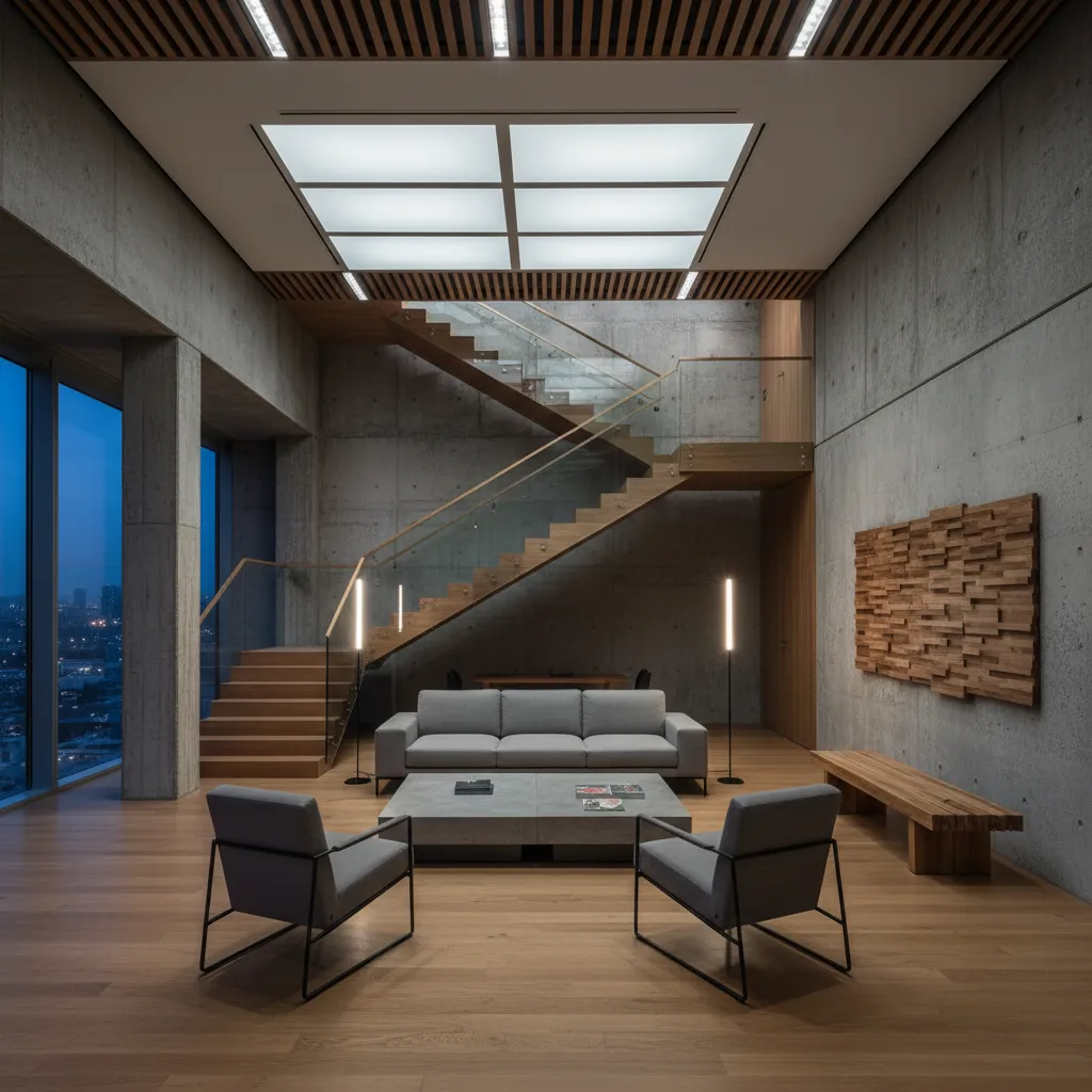 Espacio interior contemporáneo presentado en un concurso internacional de diseño