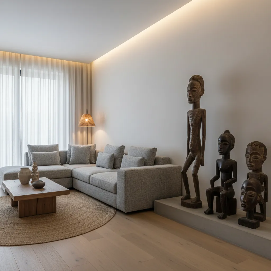 Figuras decorativas africanas de interior: cómo usarlas
