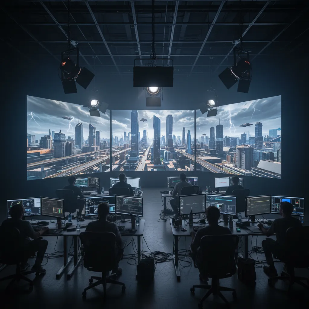 Film studio creating cinematic 3D environments and visual effects