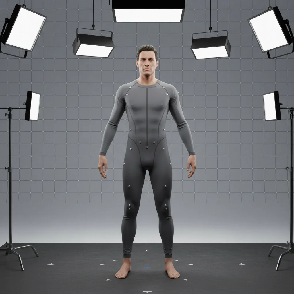 Digital human double used in film VFX aligned with scanned actor scale