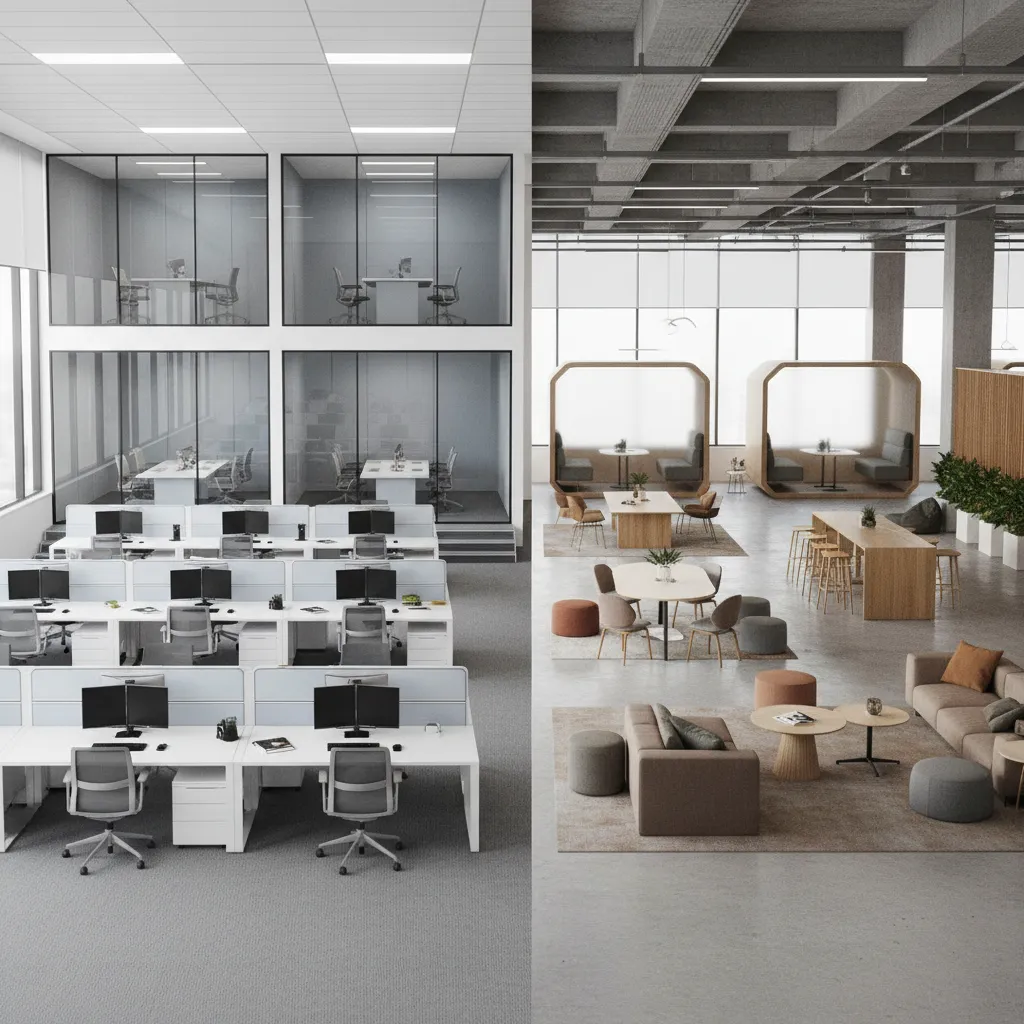 Compliant vs Non Compliant Financial Office Layouts Key Design Differences