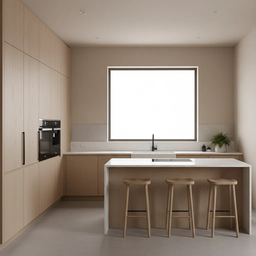 Modern kitchen cabinets installed showing durable cabinet construction