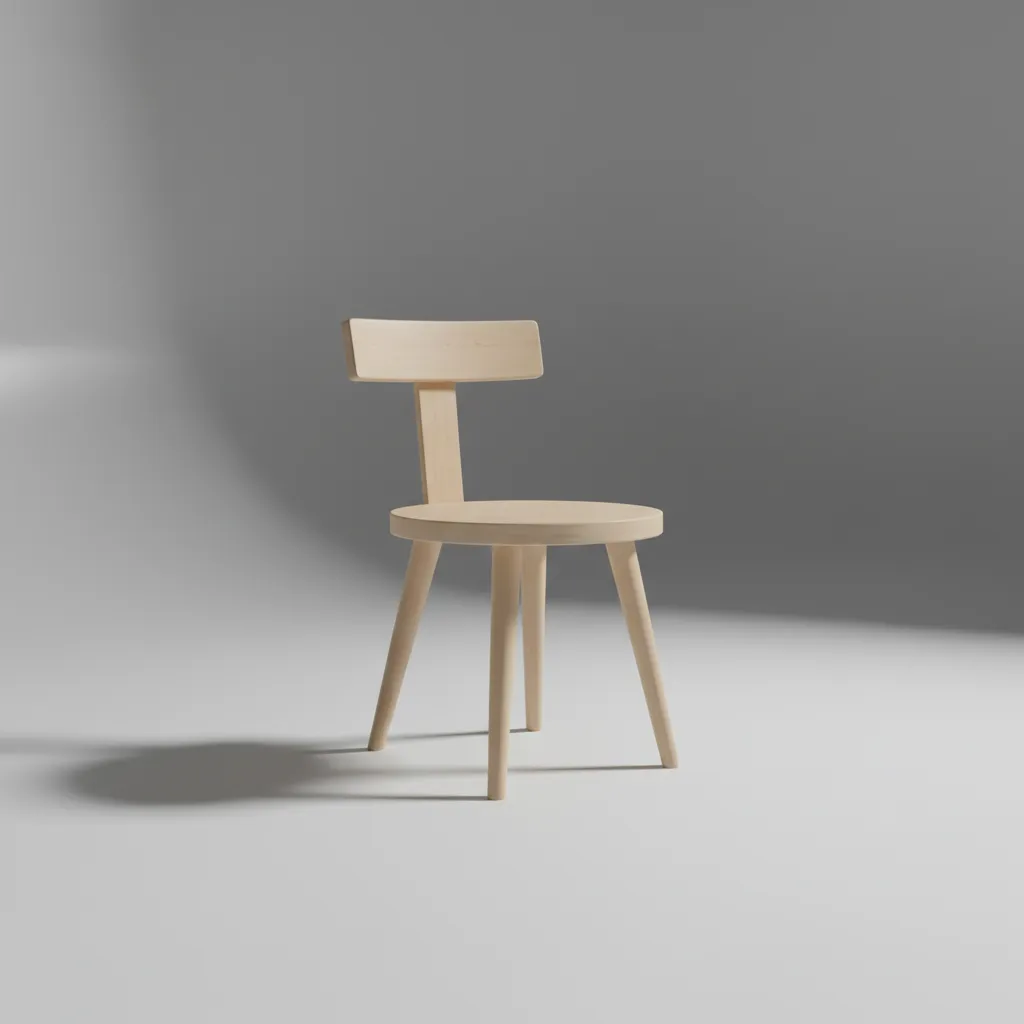 Finished simple 3D model with basic material and lighting