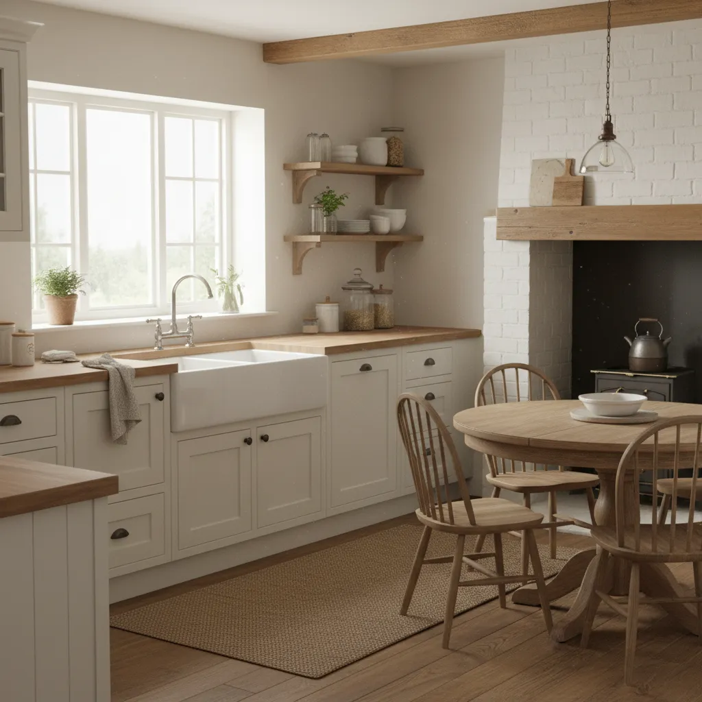 white fireclay farmhouse style double sink with apron front in traditional kitchen