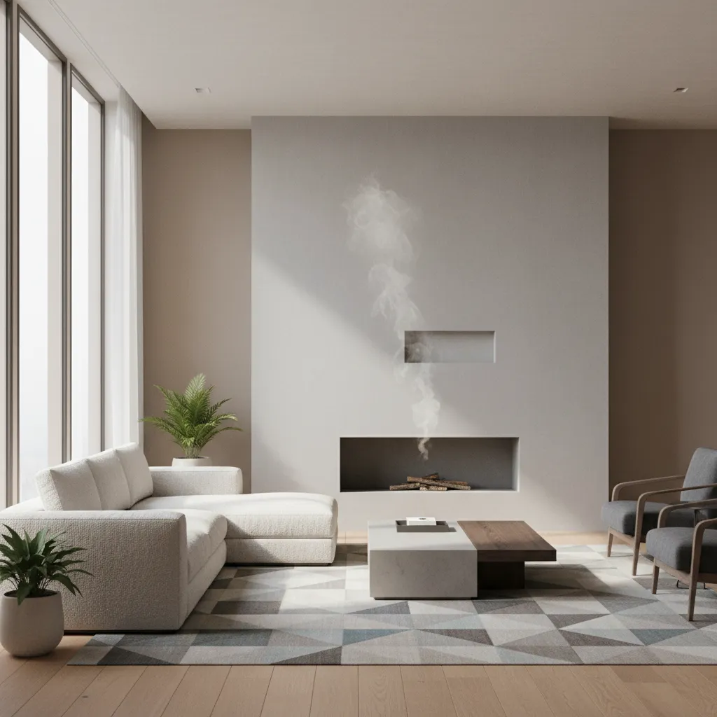 Smoke entering living room from remodeled fireplace