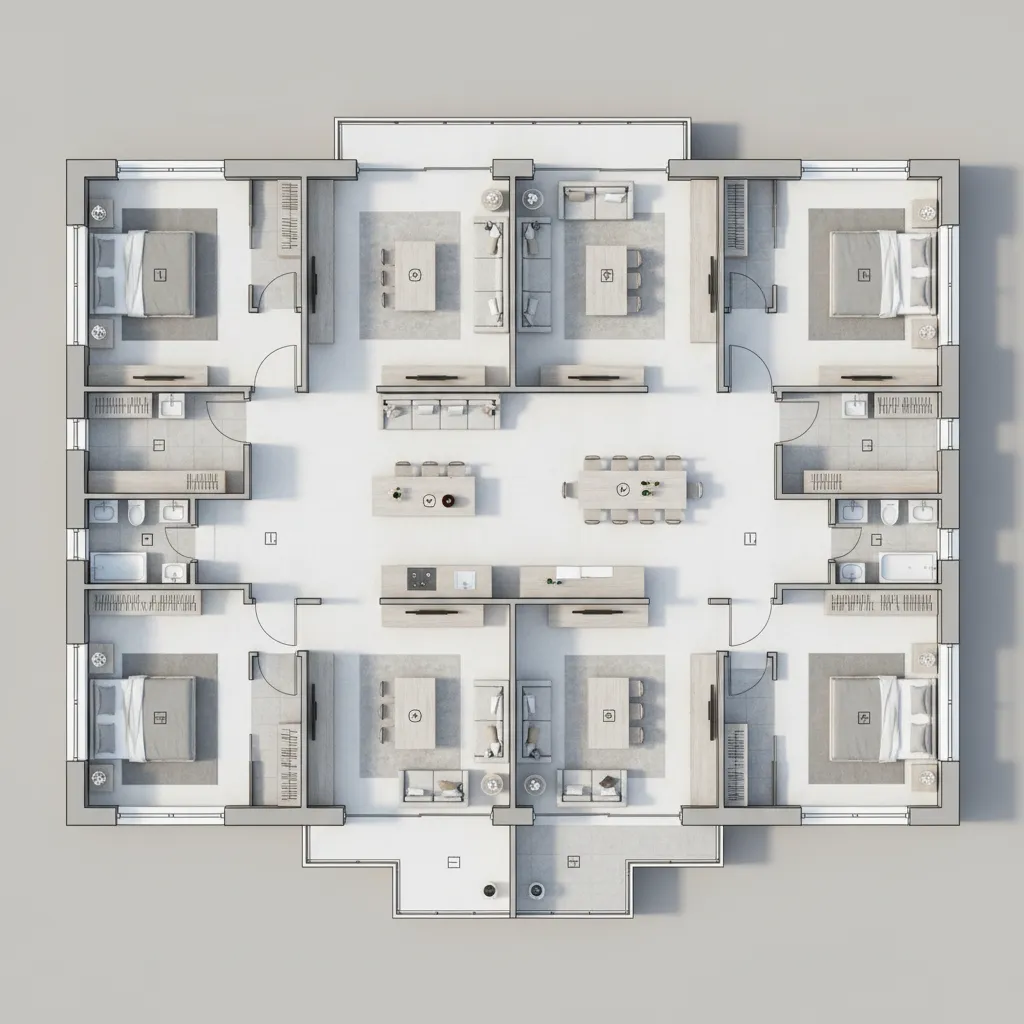 5 Bedroom Designs With Attached Bathroom and Dressing Room Plans