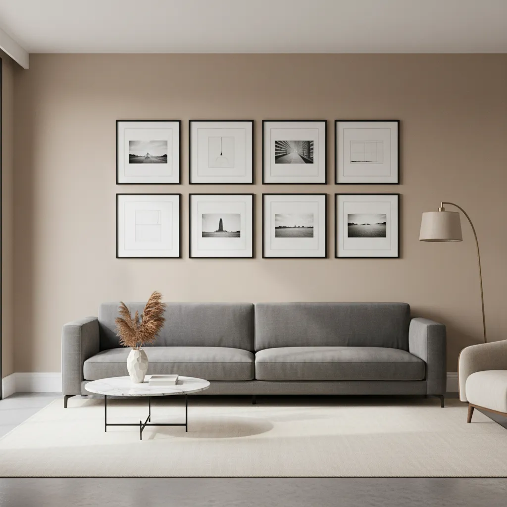 Fix Crooked or Uneven Picture Frames in an 8 Frame Wall Layout