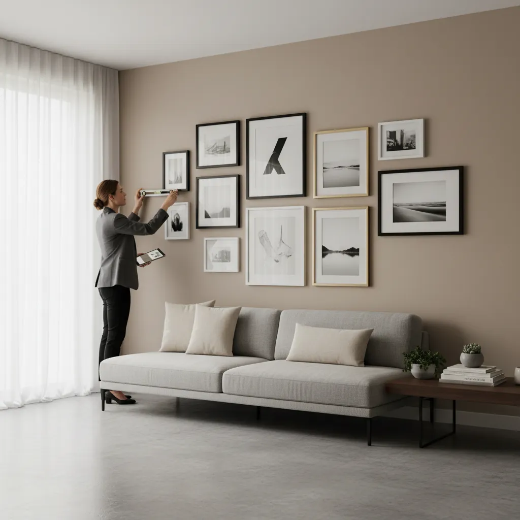 How to Fix Crooked or Uneven Photo Frames on the Wall