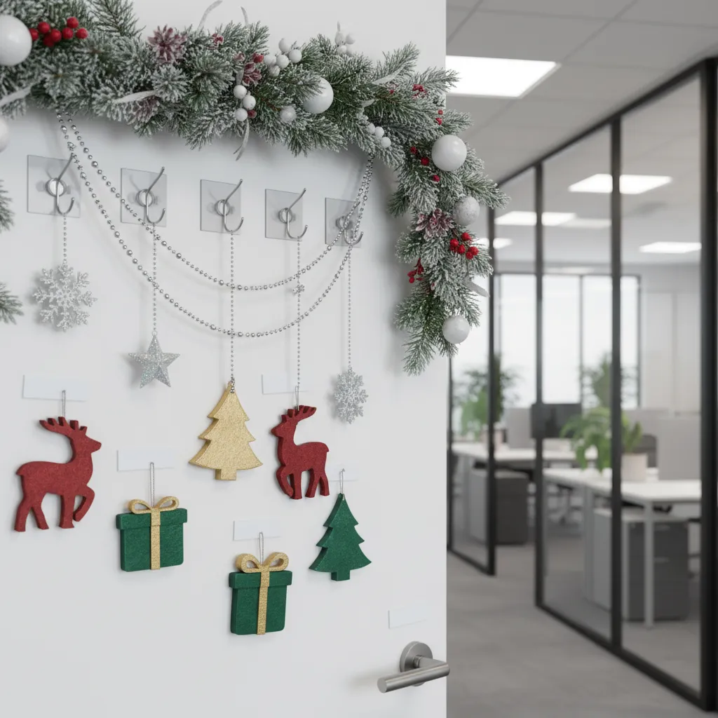office door christmas decorations mounted with hooks and adhesive strips