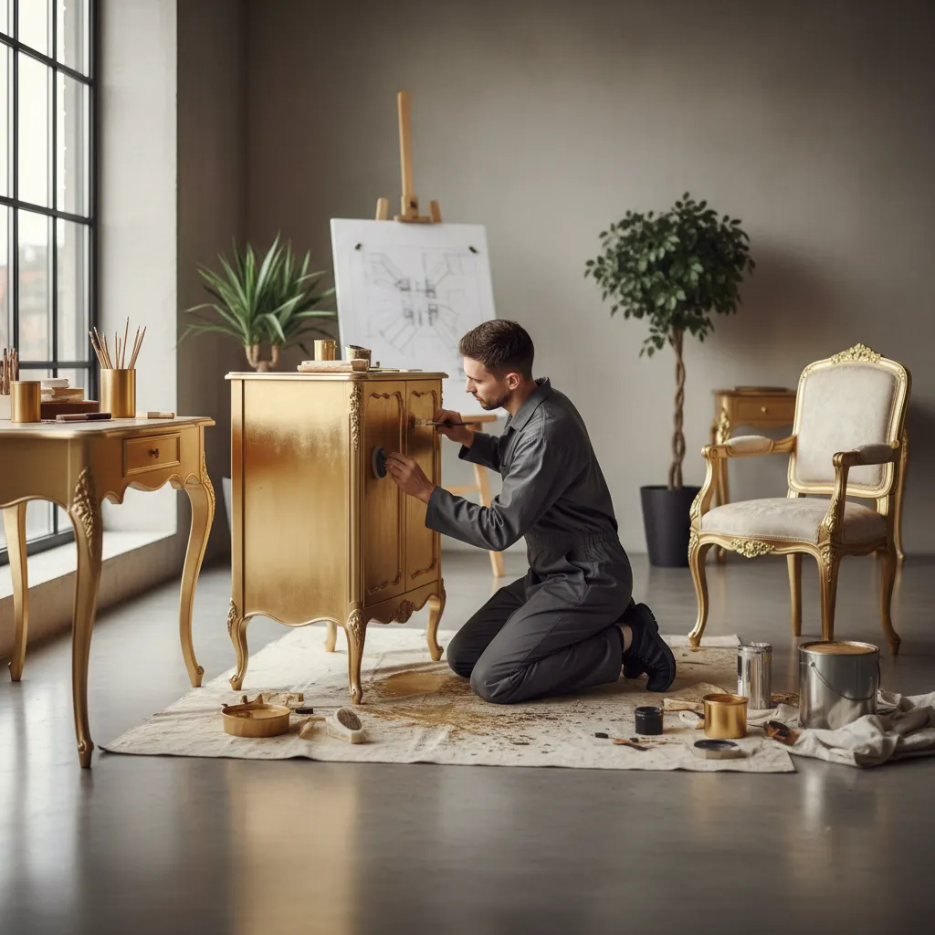 How to Fix Common Problems with Gold-Painted Furniture