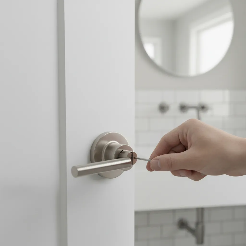 How to Fix a Stuck Bathroom Thumb Turn Lock Before Removing It