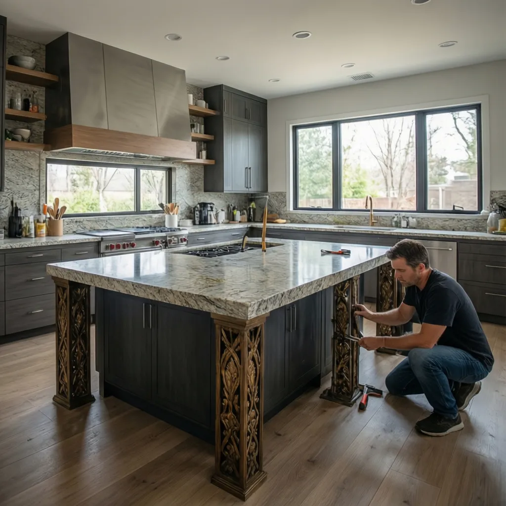 How to Fix Wobbly or Unstable Kitchen Island Support Legs