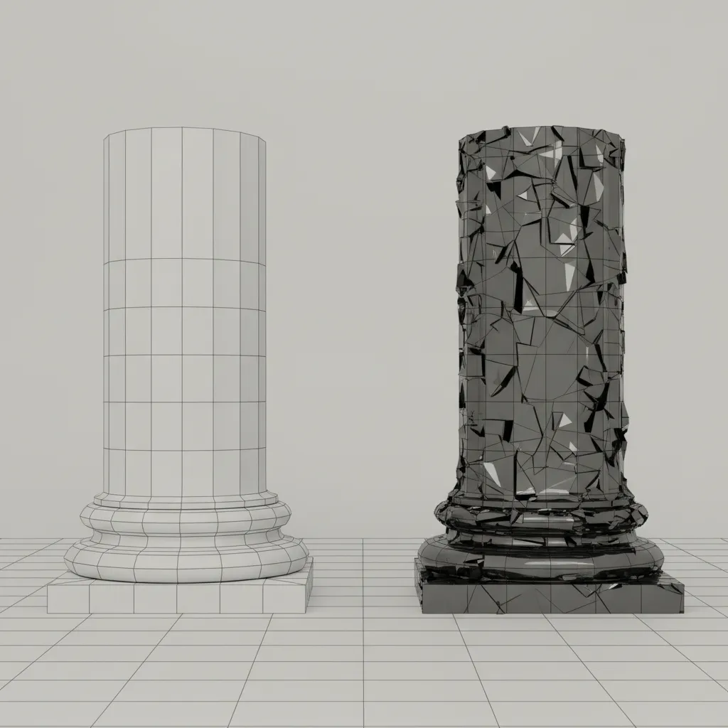correcting flipped normals and cleaning mesh artifacts in 3D model