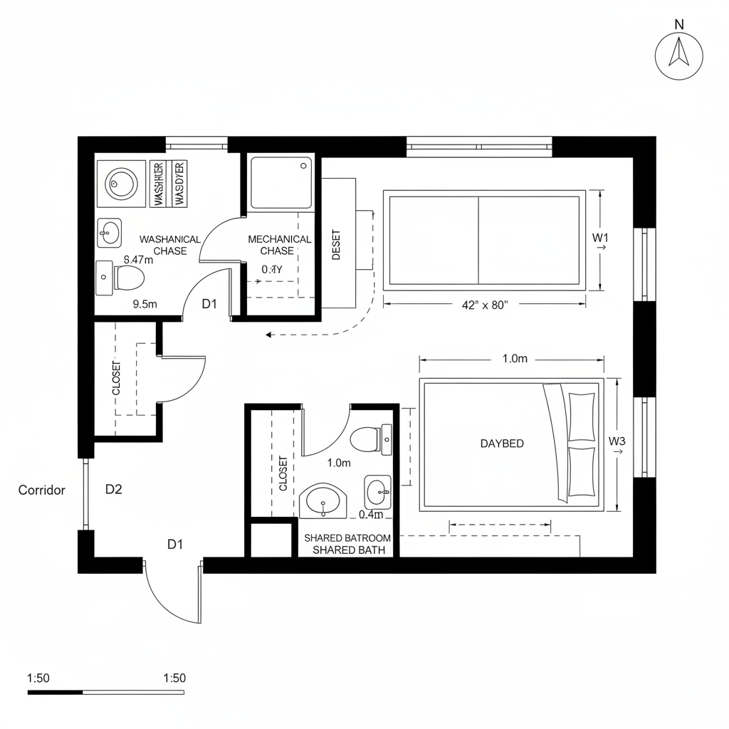 30x50 North Facing Floor Plan: Fix Dark, Cramped Rooms