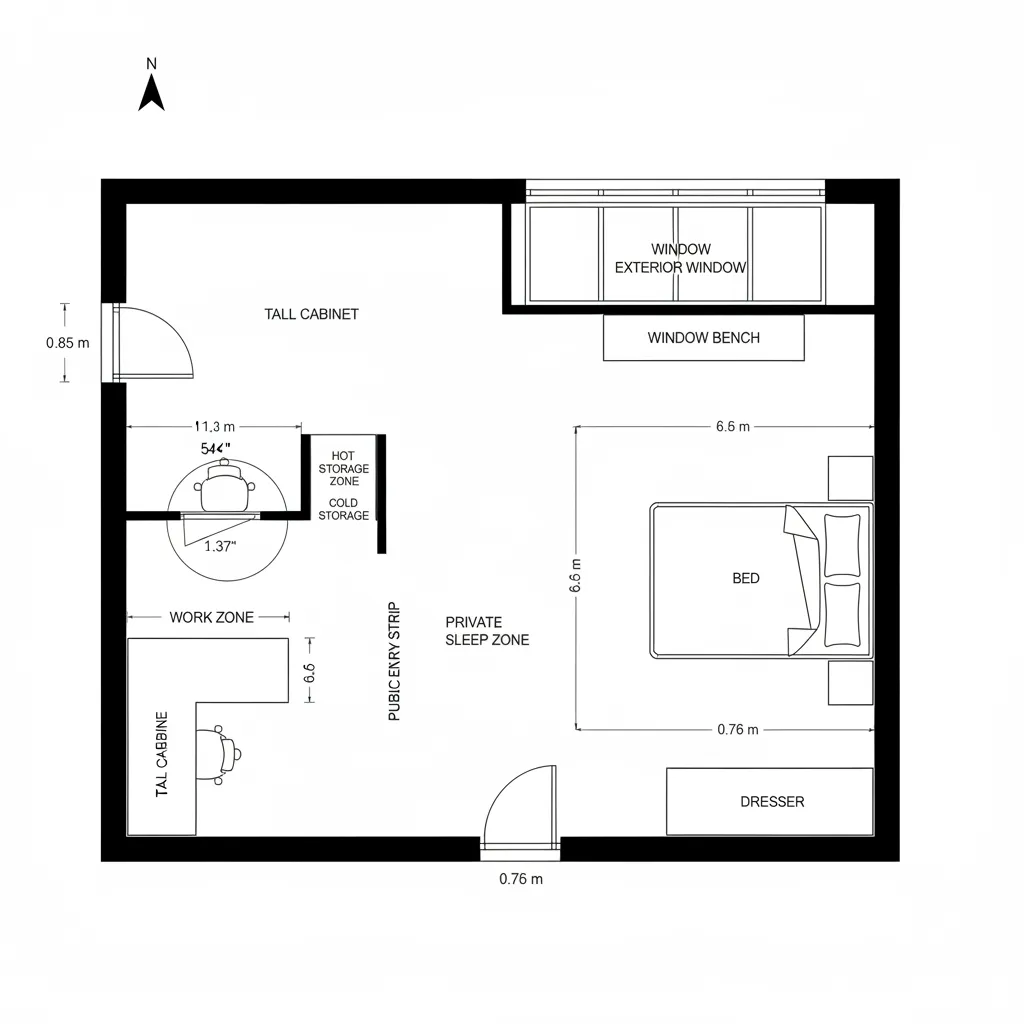 Flex Work-Sleep Room (10' x 13' with Niche)