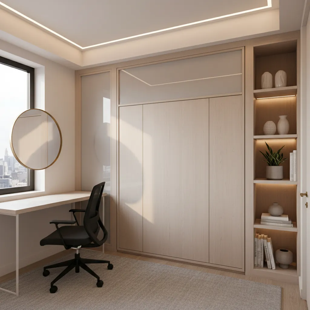 flexible second bedroom designed as home office and guest room