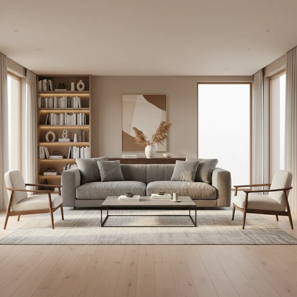 floating furniture layout in rectangular 11x18 living room with sofa away from wall