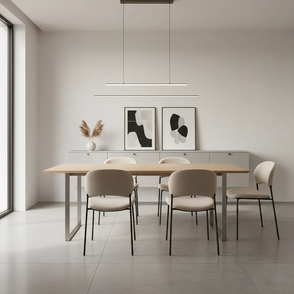 floating sideboard storage in a small dining room