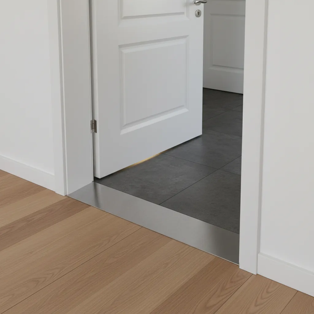 door clearance issue caused by increased floor height from layered flooring