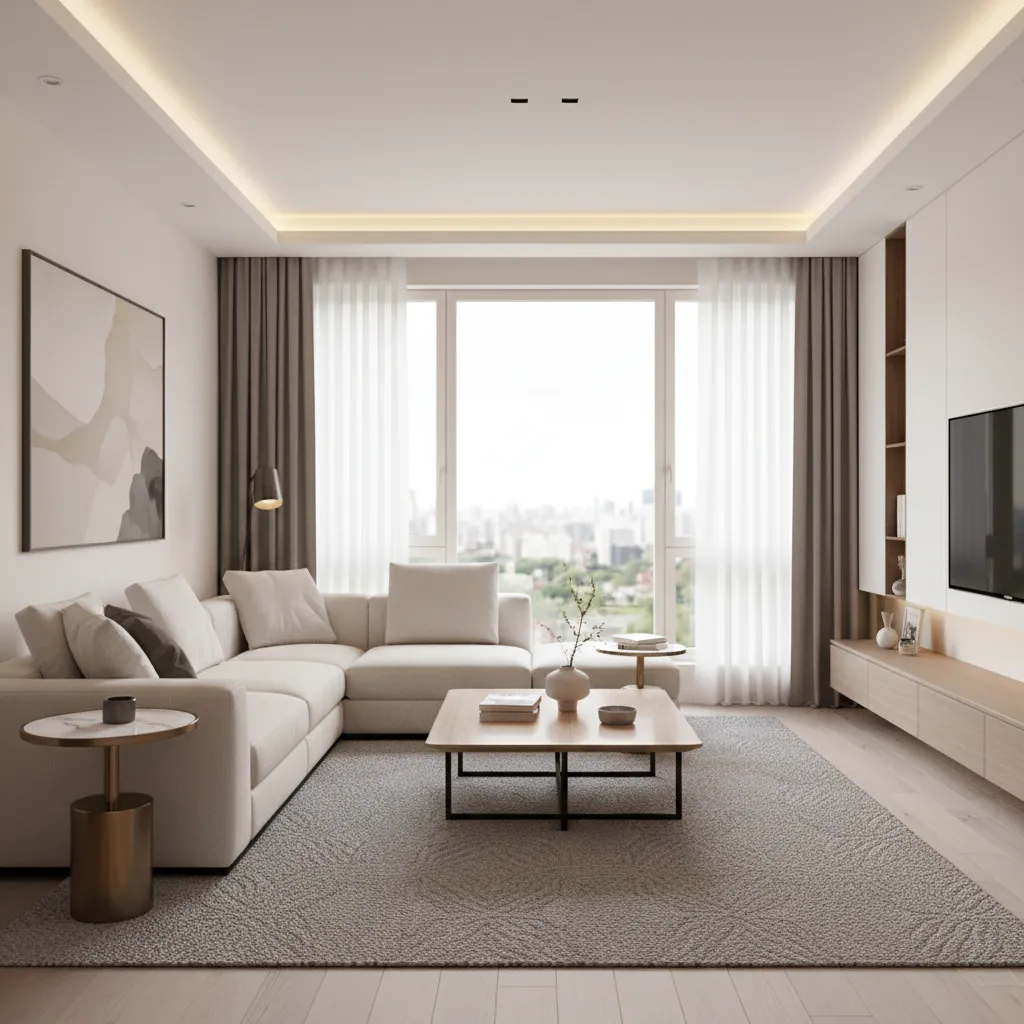 3D room visualization generated from a floor plan creator app