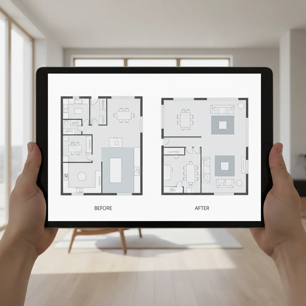 Floor Plan Creator App for Removing Walls