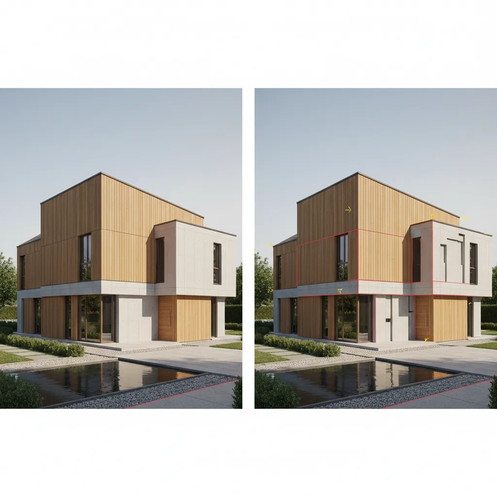 Comparison of accurate manual 3D model and slightly imperfect automated model