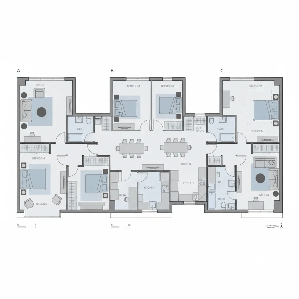 multiple floor plan layout options generated by AI tool