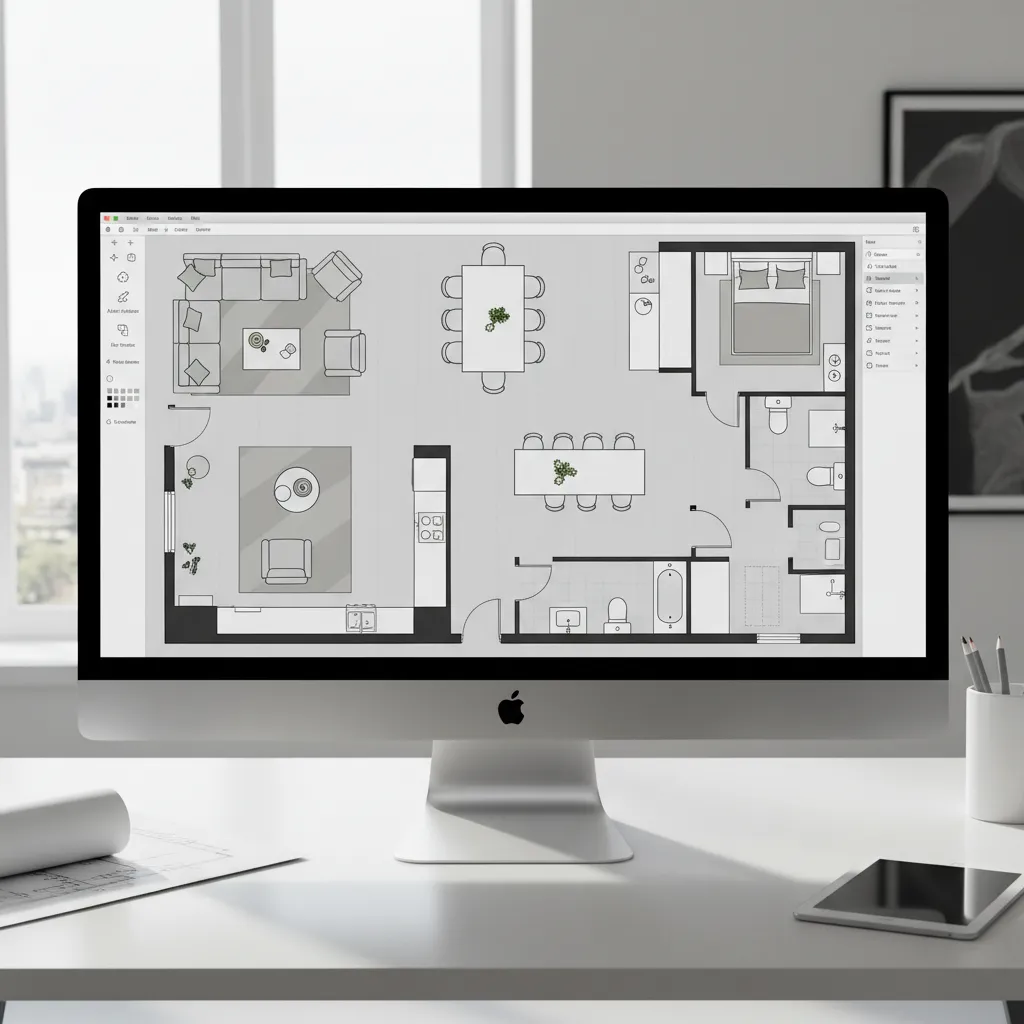 digital floor plan layout created with home design planning software
