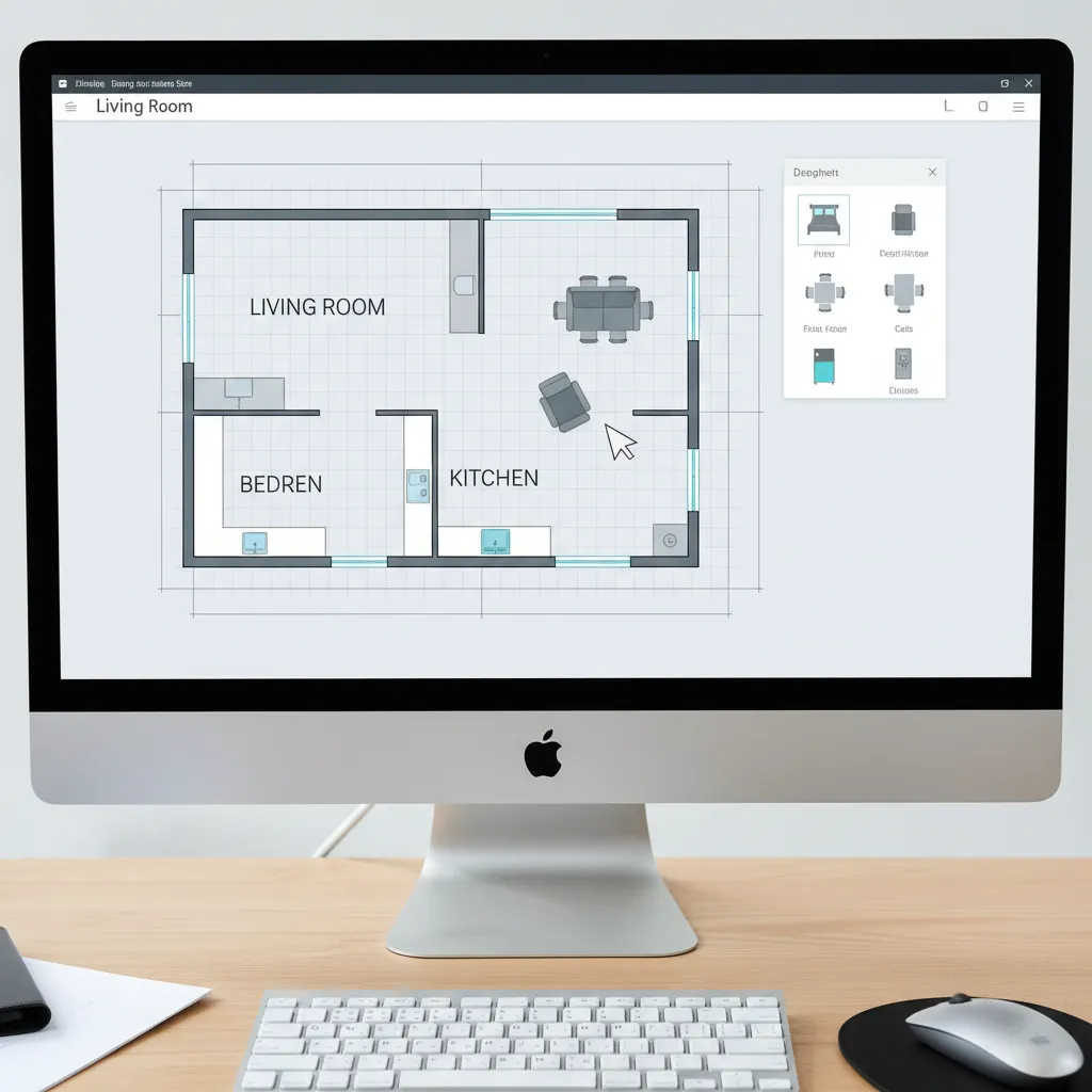 designer arranging room layout elements in floor plan creator software