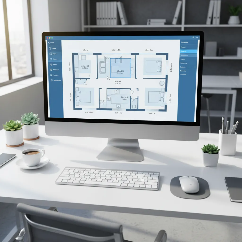 Editing walls and room layout inside an online floor plan planner