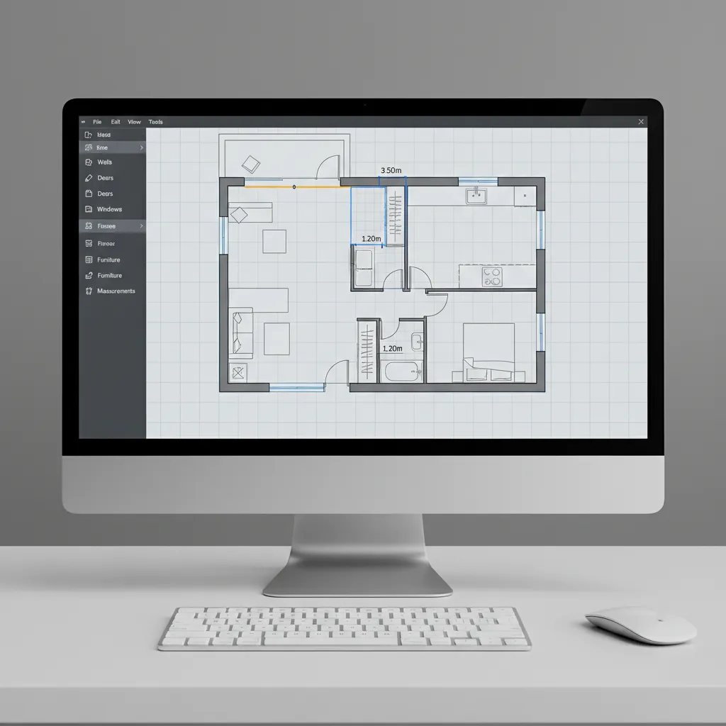 editing walls doors and windows in floor plan software layout editor