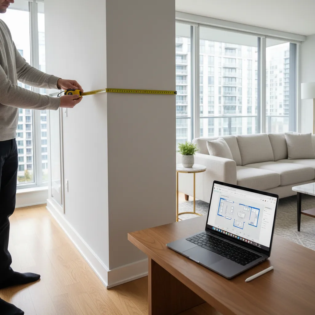 measuring a room and recreating it in a digital floor planner
