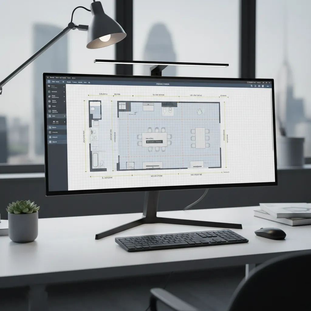 example showing measurement scaling on digital floor plan layout
