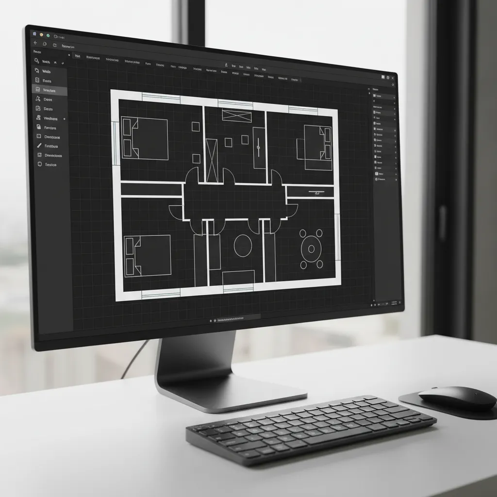 2D floor plan being created in online home planner software