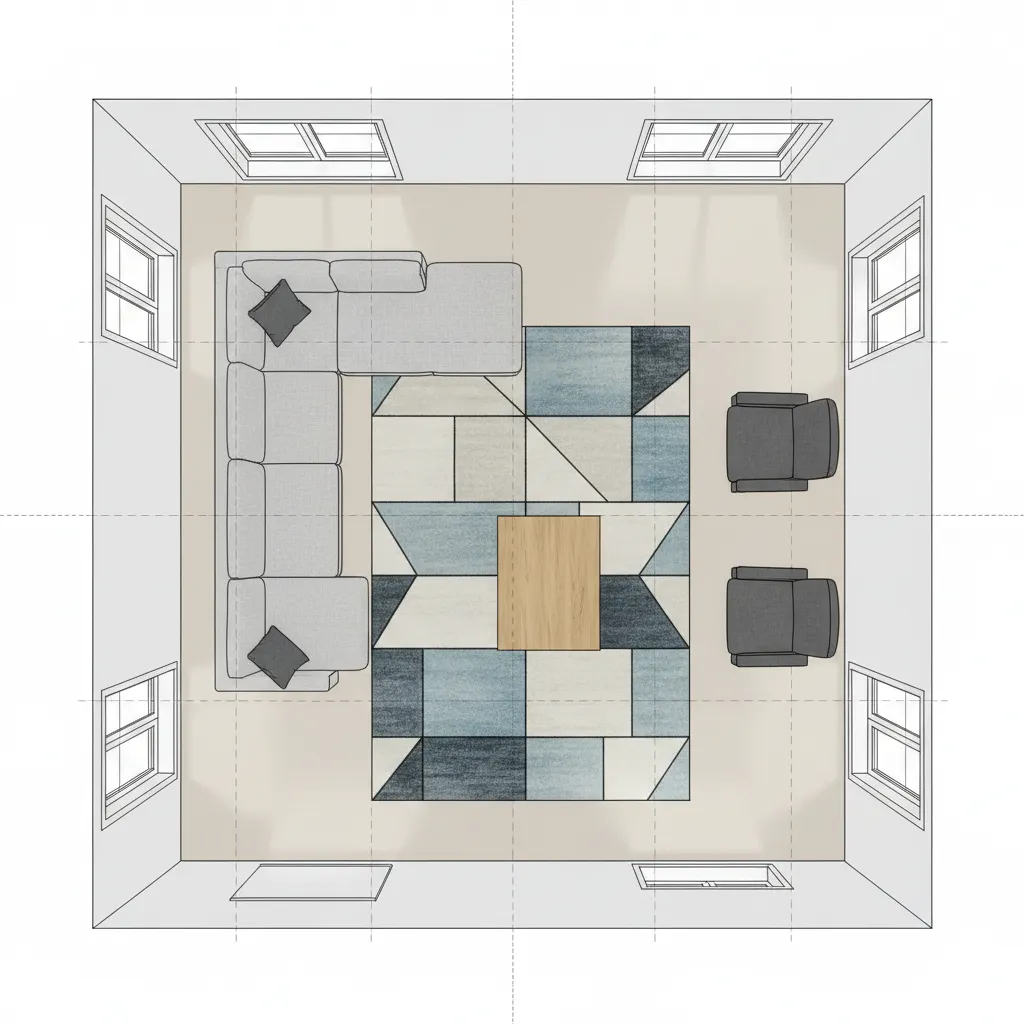 2D floor plan interface showing furniture placement in a room planner tool