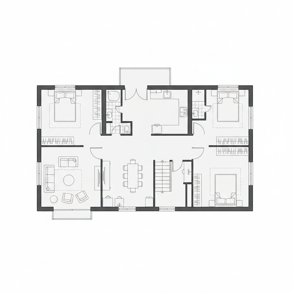 Denah Rumah 2 Lantai 9x15 yang Ideal
