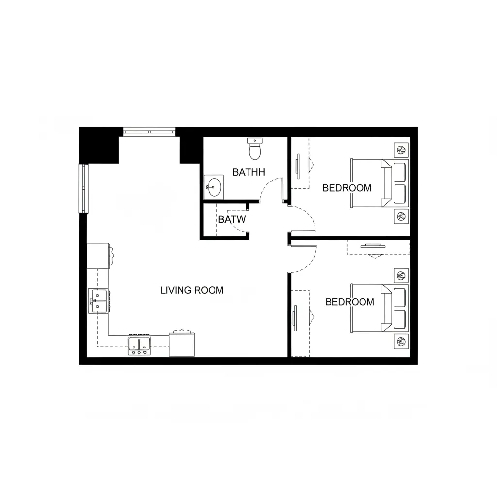 Digital floor plan screenshot showing labeled rooms and clean layout
