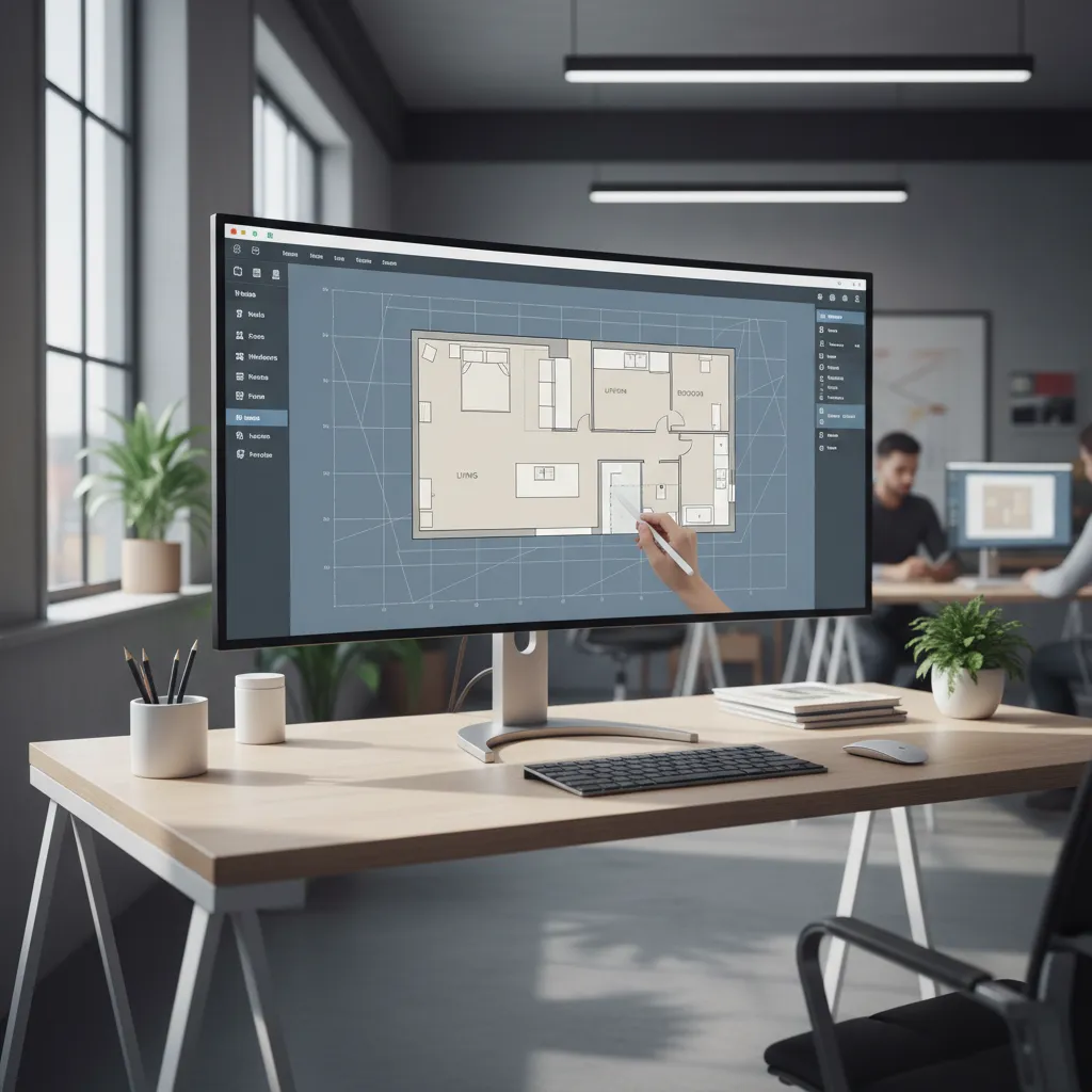 floor plan design software interface creating room layout