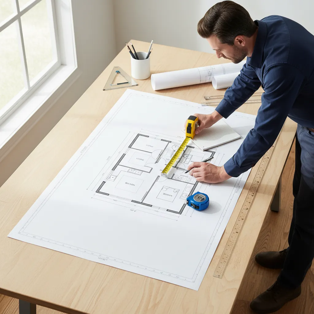Floor plan layout diagram used to measure carpet installation areas
