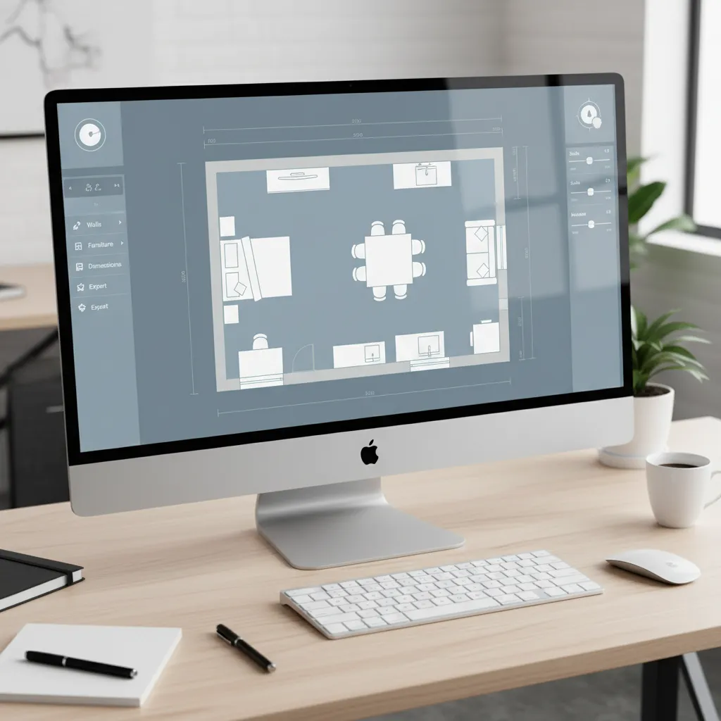 Example digital floor plan layout created with an online design tool