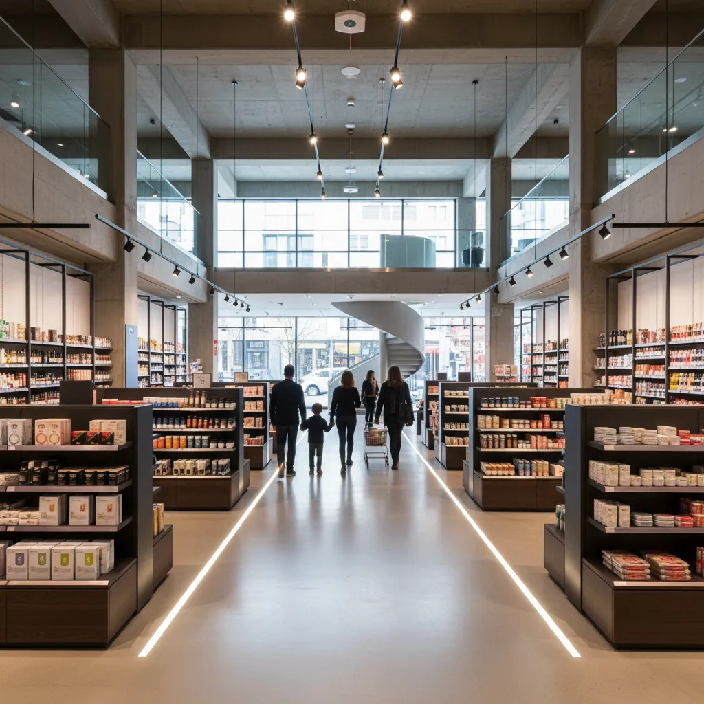 Visualización del recorrido de clientes dentro de una tienda moderna