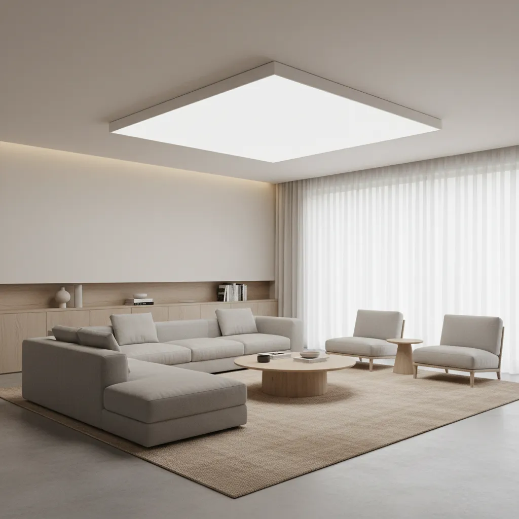 modern flush mount lighting in small low ceiling living room