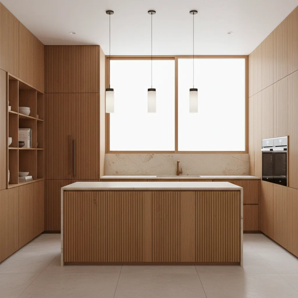 Design Optimization Using Fluted Cabinet Doors in Modern Kitchens