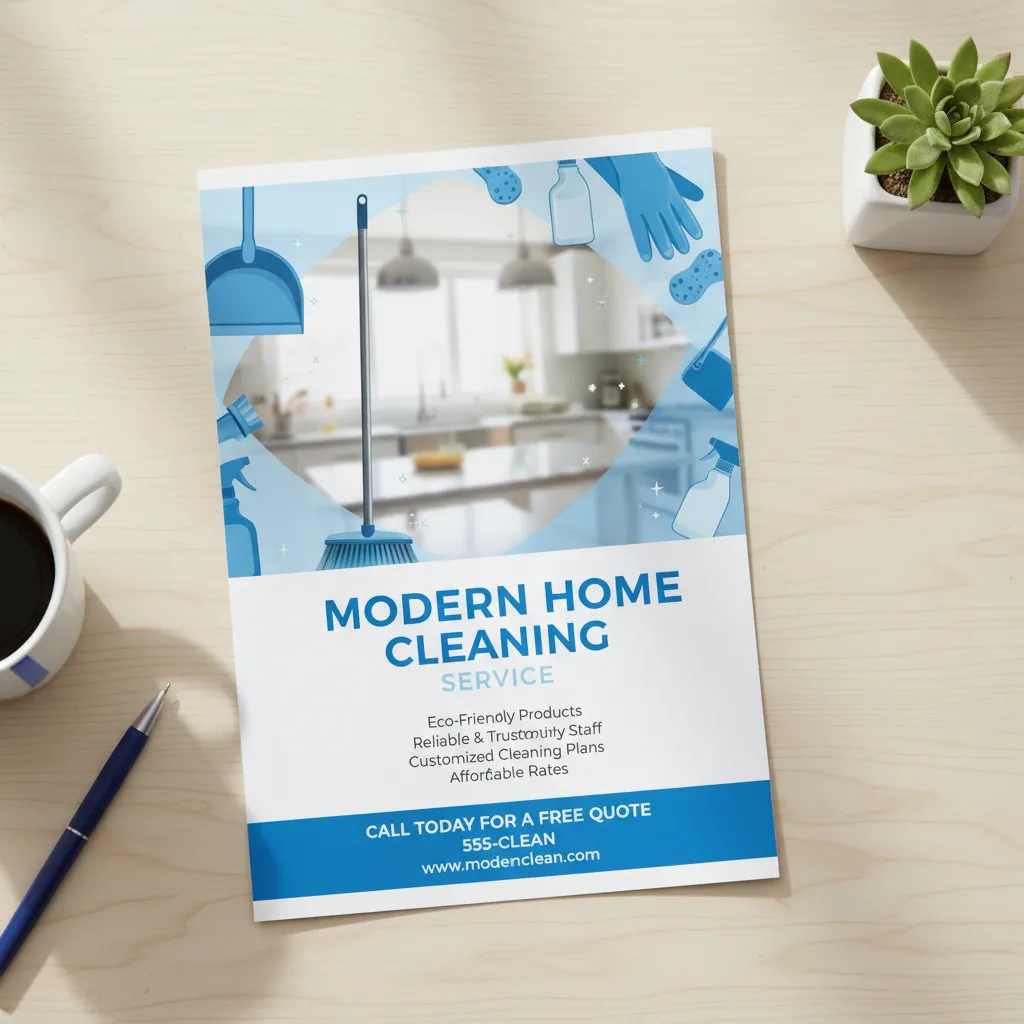 Diseños flyer de limpieza de casas que sí atraen clientes