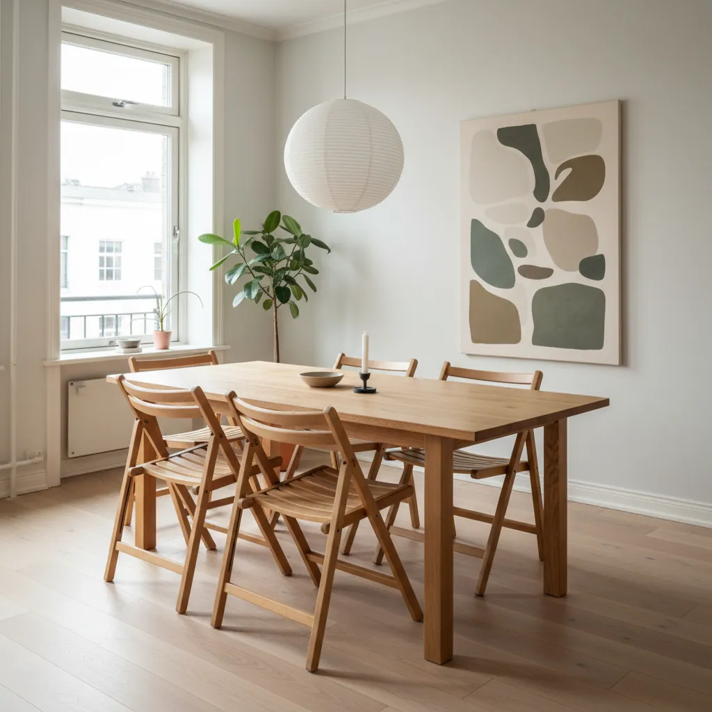 Diseño de interiores con sillas plegables