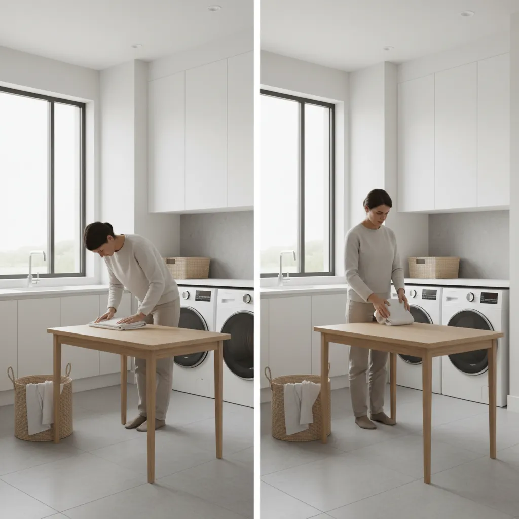 Recommended Folding Table Heights by User Height